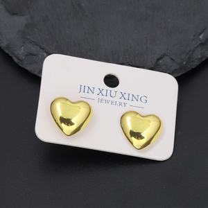 Boucles d'oreilles clous JXX en laiton plaqué or 24 carats, style Dubaï, bijoux tendance pour femmes, idéales pour les soirées - Product Image 5