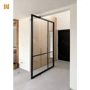 Cloison Intérieur Ressort Tournant Verre Pivot Porte Maison Intelligente Électrique Moderne Pivot Porte Entrée Verre Aluminium Pivot Porte