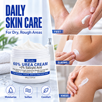 Crème pour les pieds à 60 % d'urée, marque privée, avec huile de noix de coco et de jojoba, soin adoucissant pour talons, coudes et genoux, approvisionnement en gros pour importateurs