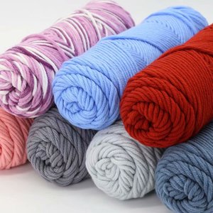 Mẫu Miễn Phí Nhiều Màu Sắc Khác Nhau Mềm Ấm Tay Đan Sợi 3ply 4ply 5ply 8ply 50 Gam 100 Gam 150 Gam Sữa Bông Sợi Cho Crochet Làm Việc - Product Image 2