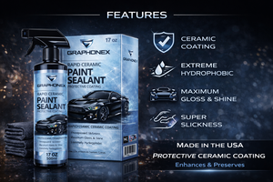 GRAPHONEX Spray Protector de Pintura para Autos con Acabado Cerámico Rápido, Brillo de 10 Años y 500ml Transparente con Tolerancia de PH2-12 - Product Image 4