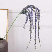 Vente en gros de feuillage artificiel en mousse d'amarante en 5 couleurs, 8 branches pour arrangements floraux de mariage
