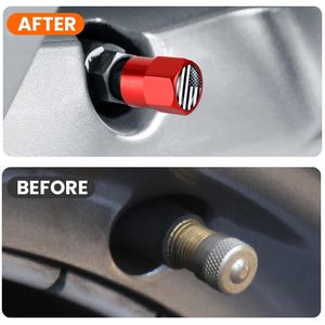 Capuchon de valve de pneu de voiture 11x9mm en cuivre universel pour moto électrique et voiture avec dessus rouge - Product Image 4