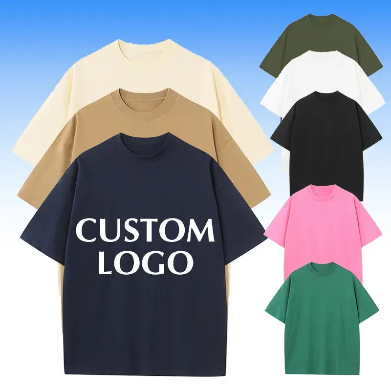 Großhandel Mode Herren 100% Baumwolle T-Shirt Neues Design Shirt Benutzer definierte Logo T-Shirts Rohlinge Übergroße T-Shirts für den Sommer