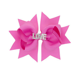 Noeuds pour cheveux pour bébés filles, grand nœud en ruban de 4,5 pouces avec décoration en <span class=keywords><strong>strass</strong></span> brillant, pinces à cheveux, couleurs bonbons sucrées, barrettes - Product Image 6