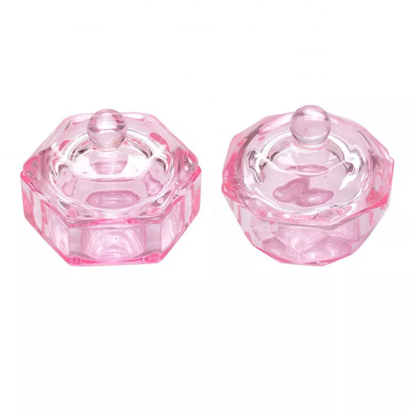 Pink octagonal Crystal Cup