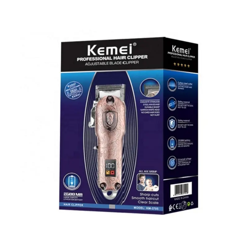 Kemei 3705 निविड़ अंधकार बाल Trimmer घर बाल कट मशीनों मूल बाल कतरनी कीमत