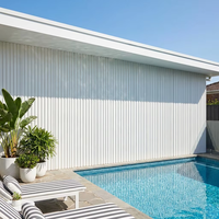 Panneau mural cannelé sur mesure en WPC, imperméable, résistant aux UV, en bois-plastique, pour balcon, plafond, intérieur