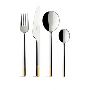 Cubiertos metálicos ecológicos de acero inoxidable de alta calidad, diseños personalizables, juego de cubiertos aptos para lavavajillas. - Product Image 1