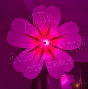 1,5 m/2M/3m decoración de fiesta globo de flores de interior Flor de lirio inflable rosa con luz Led - Product Image 4