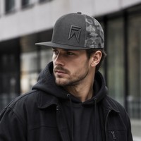 Casquette de baseball Y2K personnalisée avec logo 3D en relief, broderie camouflage, casquette trucker 5 panneaux, casquette snapback en maille, haute performance, qualité supérieure