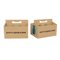 Caja de cartón personalizada para latas de cerveza con separador e inserto, asa portátil, para paquetes de cuatro o seis latas