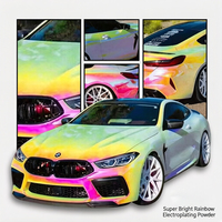 Großhandel TOPCAR HC-5005 Regenbogen-Chrom-Rosa 7,5mil Auto-Folierung 2 Jahre Garantie Eine Ganze Rolle 1,35x18M Fabrik-Autoaufkleber