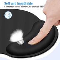 Tapis de souris ergonomique en mousse à mémoire de forme avec repose-poignet en gel en silicone