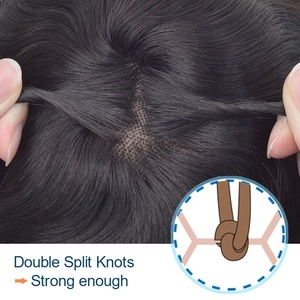 Parrucchino da <span class=keywords><strong>uomo</strong></span> Newtimes Hair HS27 in 100% <span class=keywords><strong>capelli</strong></span> umani Remy, sistema di ricambio Mono PU con <span class=keywords><strong>capelli</strong></span> indiani - Product Image 3