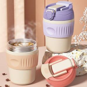 Christmas Gift 350ml <b>Double</b>-<b>Wall</b> 304 Stainless Steel Office <b>Mug</b> with Straw Insulated Car Cup and Cologne Bottles for Men - Product Image 1