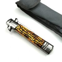 Couteau de poche pointu de haute qualité couteau de chasse de camping pliant avec poignée en résine AKC