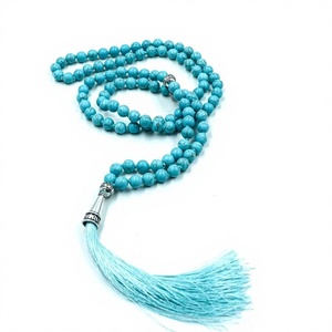 Muslim <b>Rosary</b> Tasbeeh Counter Jewelry India Exporter Top Quality Handmade Tasbeeh Tasbih 108 Beads Turquoise Prayer <b>Rosary</b> Stone - Product Image 1