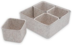 Brand New Expandable Bathroom Children's Toy Clothes Lid <b>Box</b> with Insert 8pcs/set Drawer Organizers Bins Felt <b>Storage</b> for Desk - Product Image 3