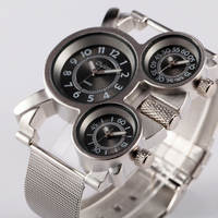 Reloj de Pulsera Oulm 1167 de Alta Calidad, Estilo Presidencial, para Hombre, con Correa de Malla, 3 Esferas, Cronómetro, Bajo MOQ, Popular