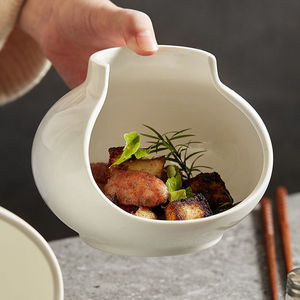 <span class=keywords><strong>Vaisselle</strong></span> en céramique Vase cassé créatif pour restaurants haut de gamme Concept artistique Assiette à steak Plat chaud/froid irrégulier Poterie - Product Image 3