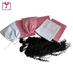 MUYANG Custom Logo Luxury pink velvet bag Gift Hair Bag <b>Sets</b> with Hair Tag Label Hot Comb - Product Image 4