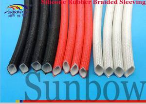 Goma de silicona-60C ~ 200C reforzada con funda de fibra de vidrio no alcalina fibra exterior de goma interior - Product Image 5