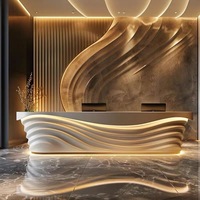 Comptoir d'accueil sur mesure de grande taille, design moderne, pour bureau, hôtel, banque, clinique