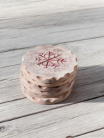 Sous-verres en bois massif sculptés sur mesure, style Noël, support pour sous-verres, décoration de Noël pour la maison, le bureau, tapis de table basse, tapis de bureau