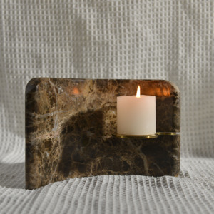 Sang trọng phong cách Bắc Âu tealight người giữ ngọn nến trang trại bàn ăn trung tâm ăn tối đám cưới trang trí nội thất bằng đá cẩm thạch bảng nến đứng - Product Image 4