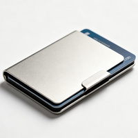 Dompet Pria Minimalis Logam Anti-RFID Kelas Atas, Tempat Kartu Aluminium Ultra Tipis, Dompet Kartu Kredit Bisnis Anti-Pencurian