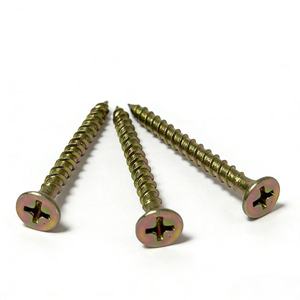 Viti per <span class=keywords><strong>Cartongesso</strong></span> a Testa a Tromba Zincate Gialle di Alta Qualità con Filettatura Grossa per <span class=keywords><strong>Montanti</strong></span> in Legno - Product Image 1
