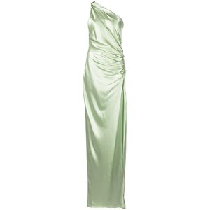 Da donna elegante collo drappeggiato incrociato arricciato <span class=keywords><strong>abito</strong></span> in seta di <span class=keywords><strong>raso</strong></span> Cami Mini avvolgente <span class=keywords><strong>lungo</strong></span> spacco 100% <span class=keywords><strong>abito</strong></span> in seta di gelso - Product Image 6