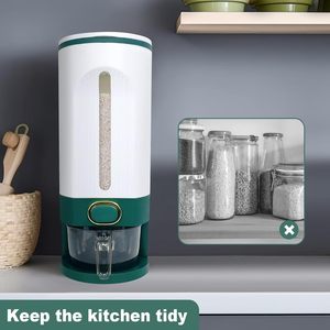 New Kitchen Products Automatic Moisture-proof Insect-proof Dry Food Dispenser Sealed Rice Bucket Cereals Grain <b>Containers</b> - Product Image 6
