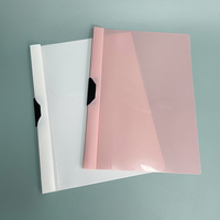 En gros coloré PP plastique dossier clair rapport dossier de fichiers polypropylène clip latéral dossier A4