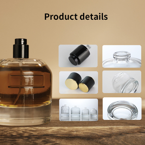 Diseño Especial, Botella de Perfume Vacía de Cristal Transparente de 30ml 50ml 80ml 100ml, Tapa con Borde Dorado Blanco/Negro, Serigrafía y Calcomanía - Product Image 4