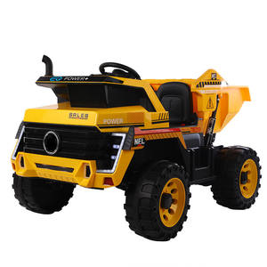 Coche Eléctrico para Niños, Tractor de Ingeniería de Cuatro Ruedas de 12 V, Camión Volquete para Niños - Product Image 1