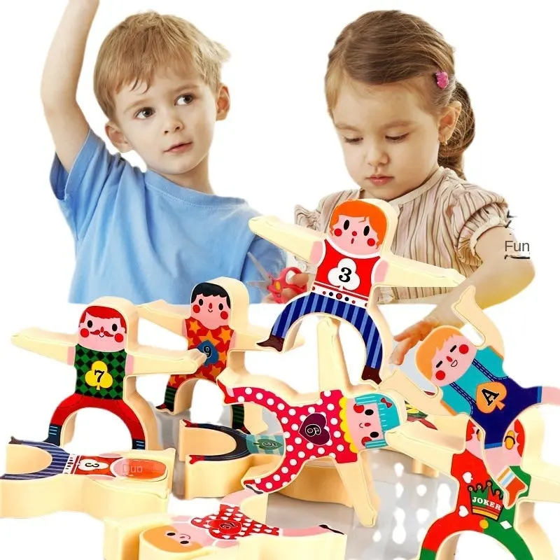 Kinder Bauklötze Balance-Spielzeug Jigsaw Bauspielzeug Spielzeug Gymnasiasten Jungen und Mädchen spielen mit Spielzeug