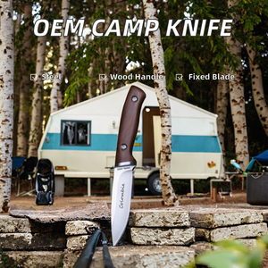 Cuchillo Táctico de Caza con Hoja de Acero Inoxidable OEM Personalizada y Mango de Madera para Defensa Personal y Camping al Aire Libre - ¡Venta Caliente! - Product Image 2
