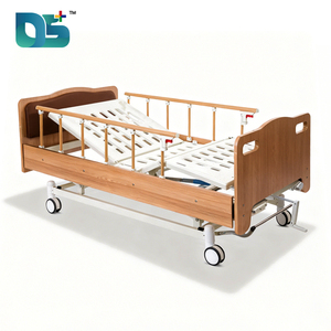 Lussuoso Letto Ospedaliero Manuale Pieghevole con Pannello in Legno e 3 Manovelle a Vite per Disabili e Uso Domestico - Product Image 6