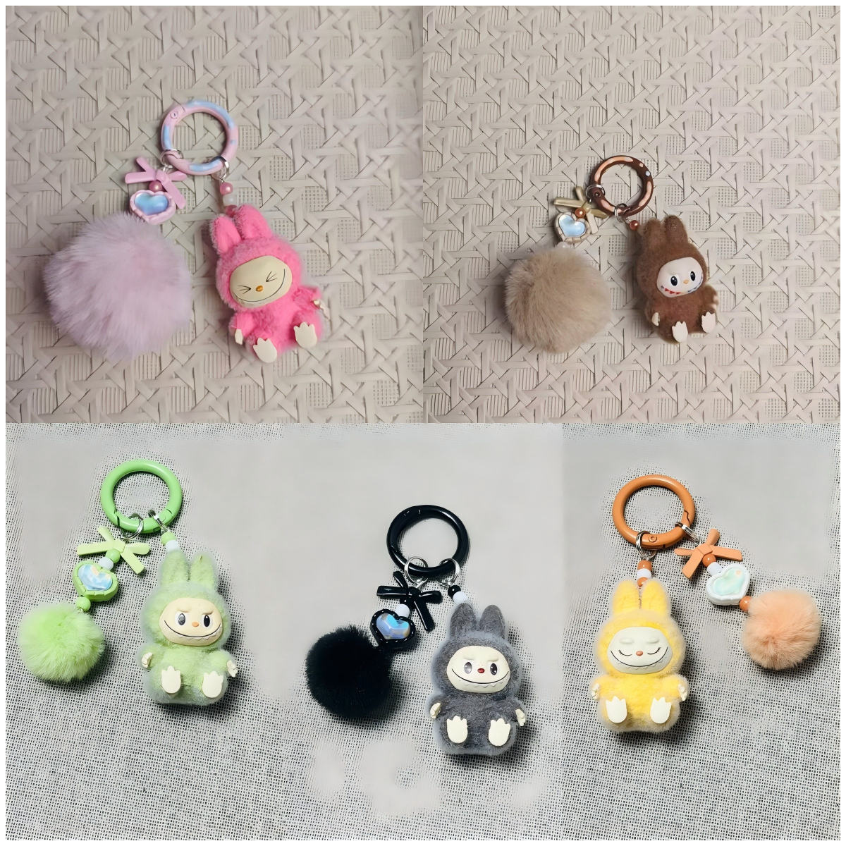新作26デザインLabubuフロックキーチェーンおもちゃかわいい