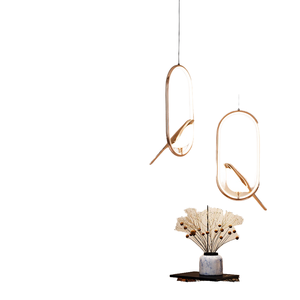 Hard Light Gold + <b>Black</b> Aluminum Kitchen Island <b>Bedside</b> Bird LED Pendant <b>Lamp</b> for Home Office Adjustable Height Dimmable - Product Image 4