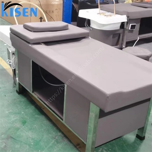 KISEN New Design Hair Salon Water Circulation SPA Shampoo Chair with Plumbing Japanese-<b>style</b> <b>Head</b> Physiotherapy Shampoo Bed - Product Image 5