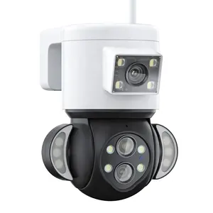 10X ज़ूम कैमरा वाईफ़ाई 4MP सुरक्षा निगरानी लिंकेज Floodlight ऑटो ट्रैकिंग कई लेंस कैमरा