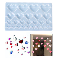 Moule en silicone rond pour résine époxy, thème amour, pour ornement de rideau de porte, modèle D2361 - Compatible