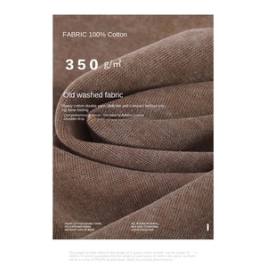 <span class=keywords><strong>Pull</strong></span> en coton 360g, version ample à épaules tombantes, col rond, manches longues, uni, délavé - Product Image 4