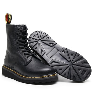 Bottines Martin - Bottines courtes en cuir de vachette souple pour femme, style motard en cuir anglais, bout rond, style tendance - Product Image 4