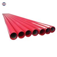 Tuyaux de sprinkler anti-incendie à extrémité rainurée en époxy rouge certifiés FM UL, conformes aux normes ASTM A53/A795, pour système de lutte contre l'incendie