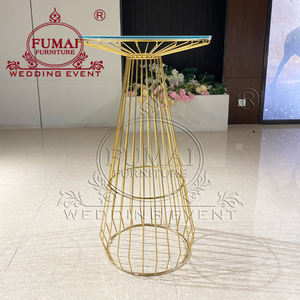 Meubles de jardin en acier inoxydable, table de bar moderne en fil métallique - Product Image 3