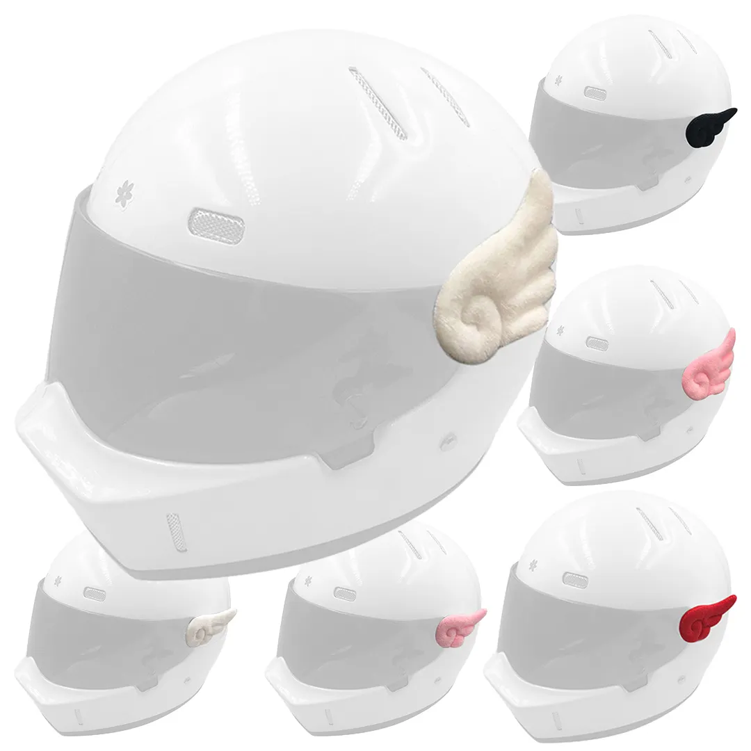 Hot Bulk Casco de dibujos animados Accesorios Orejas Snowboard Esquí Motocicleta Casco Angel Wings